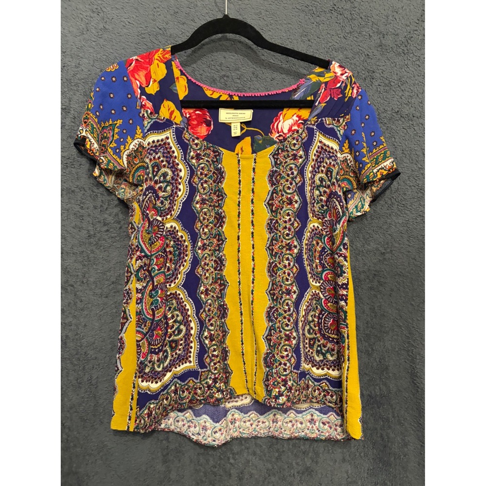 Anthropologie Moulinette Soeurs Paisley Floral Scarf Print Top BohoFestival 8